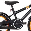 vidaXL Bicicleta ni&ntilde;os y portaequipajes delantero 16" negro y naranja