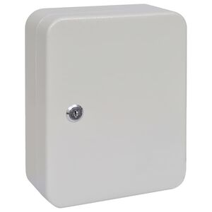 vidaXL Caja de Llaves con cerradura Marfil 20 x 7,5 x 25 cm Acero