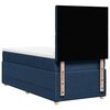 vidaXL Cama box spring con colch&oacute;n tela azul 80x200 cm