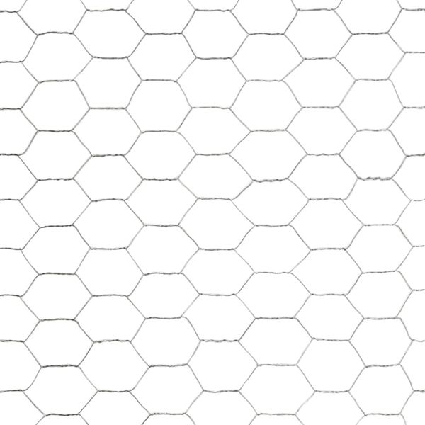 vidaXL Alambrada de gallinero acero galvanizado plateado 25x1,5 m