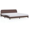 vidaXL Estructura de cama Dover cuero sint&eacute;tico marr&oacute;n 200x200cm