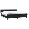 vidaXL Cama box spring con colchones terciopelo negro 180x210 cm