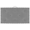 vidaXL Coj&iacute;n para pal&eacute; de suelo algod&oacute;n gris 73x40x7 cm