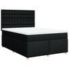 vidaXL Cama box spring con colch&oacute;n tela negro 160x200 cm
