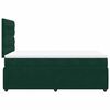 vidaXL Cama box spring con colch&oacute;n terciopelo verde oscuro 120x190 cm