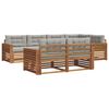 vidaXL Conjunto de sof&aacute;s de exterior 7 pcs Gris Natural y Claro