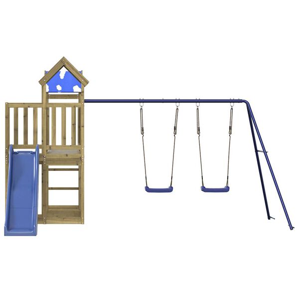 vidaXL Parque infantil de exterior madera de pino impregnada