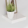 vidaXL Estante flotante de pared 2 uds MDF blanco brillo 23x23,5x3,8cm