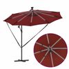 vidaXL Parasol de cantilever tipo plátano Terracota 294 x 294 x 248 cm