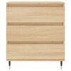 vidaXL Aparador de madera contrachapada roble Sonoma 60x35x70 cm
