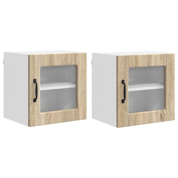 vidaXL Mueble de Cocina con estante 2 pcs Roble Sonoma 40 x 31 x 40 cm
