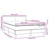 vidaXL Cama box spring con colch&oacute;n y LED terciopelo rosa 160x210 cm