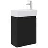 vidaXL M&oacute;dulo de ba&ntilde;o con grifer&iacute;a Negro 45,5 x 22,5 x 84 cm