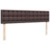 vidaXL Estructura cama otomana colchones tela marrón oscuro 180x200cm