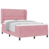 vidaXL Cama tipo Box Spring con colch&oacute;n Rosa 190 x 140 cm Poli&eacute;ster