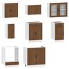 vidaXL Mueble cocina Kalmar roble marr&oacute;n 8 pzas madera contrachapada