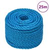 vidaXL Cuerda de trabajo polipropileno azul 16 mm 25 m