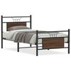vidaXL Estructura de cama sin colch&oacute;n madera marr&oacute;n roble 75x190 cm