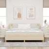 vidaXL Cama tipo Box Spring con colch&oacute;n Crema 180 x 200 cm tela