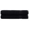 vidaXL Toallas premium SOLUND 2 unidades negro 100x200 cm 600 gsm