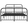 vidaXL Estructura cama sin colchón con estribo metal negro 137x190 cm