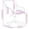 vidaXL Silla de oficina giratoria de terciopelo gris oscuro