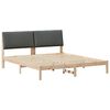 vidaXL Estructura de cama Negro y gris oscuro 200 x 200 cm