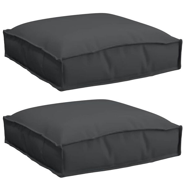 vidaXL Coj&iacute;n 2 pcs Negro 40 x 40 x 8 cm Tela Oxford