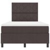 vidaXL Cama tipo Box Spring Marr&oacute;n Oscuro 120 x 190 cm tela