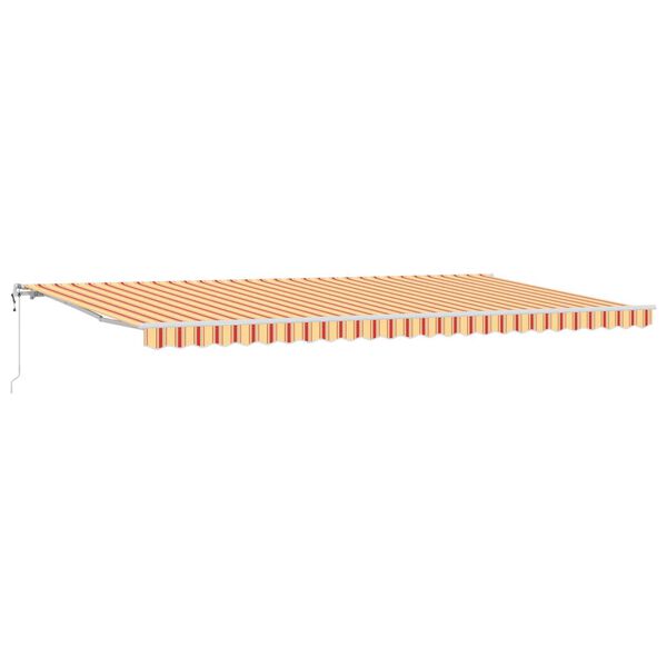 vidaXL Toldo Retr&aacute;ctil Manual Amarillo y Naranja 600 x 350 cm tela