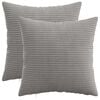 vidaXL Funda de almohada 2 pcs HEERLEN Gris Claro 45 x 45 cm pana
