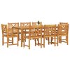 vidaXL Conjunto de Comedor de Jard&iacute;n 9 pcs Marr&oacute;n