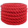 vidaXL Cuerda de algod&oacute;n 60 mm 10 m Rojo 100% Algod&oacute;n