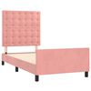 vidaXL Estructura de cama sin colch&oacute;n terciopelo rosa 80x200 cm