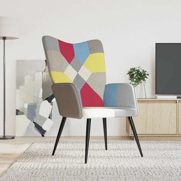 vidaXL Silla de relax de tela patchwork