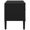vidaXL Mueble de TV SENJA aspecto ratán madera pino negro 106x40x49 cm