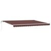 vidaXL Toldo retr&aacute;ctil autom&aacute;tico marr&oacute;n 450x300 cm