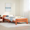 vidaXL Estructura de cama sin colch&oacute;n madera maciza marr&oacute;n 75x190 cm