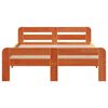 vidaXL Estructura de cama sin colch&oacute;n madera maciza marr&oacute;n 120x190 cm