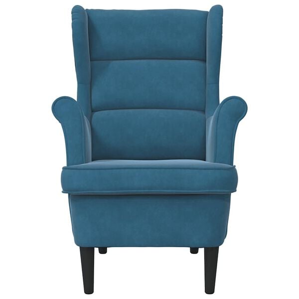 vidaXL Sill&oacute;n de terciopelo azul