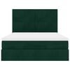 vidaXL Estructura de cama otomana con colchones verde oscuro 140x200cm