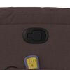 vidaXL Sill&oacute;n de masaje reclinable de tela marr&oacute;n oscuro