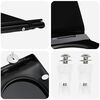 vidaXL Asiento de WC Ajustable Negro 48,5 x 36 x 5 cm Polipropileno