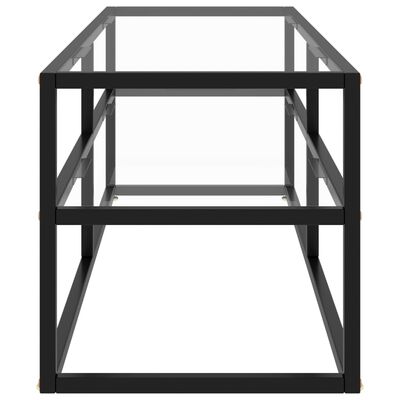 vidaXL Mueble para TV negro con vidrio templado negro 120x40x40 cm