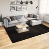 vidaXL Alfombra de pelo corto suave lavable HUARTE negro 200x280 cm