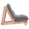 vidaXL Futón sofá cama con colchón madera maciza Douglas 60x206x11 cm