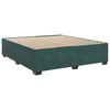 vidaXL Cama box spring con colch&oacute;n terciopelo verde oscuro 180x200 cm