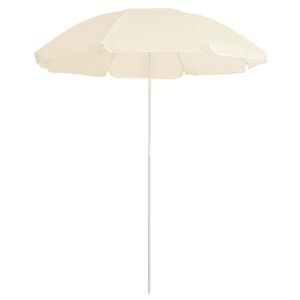 vidaXL Sombrilla de jard&iacute;n con palo de acero arena 180 cm