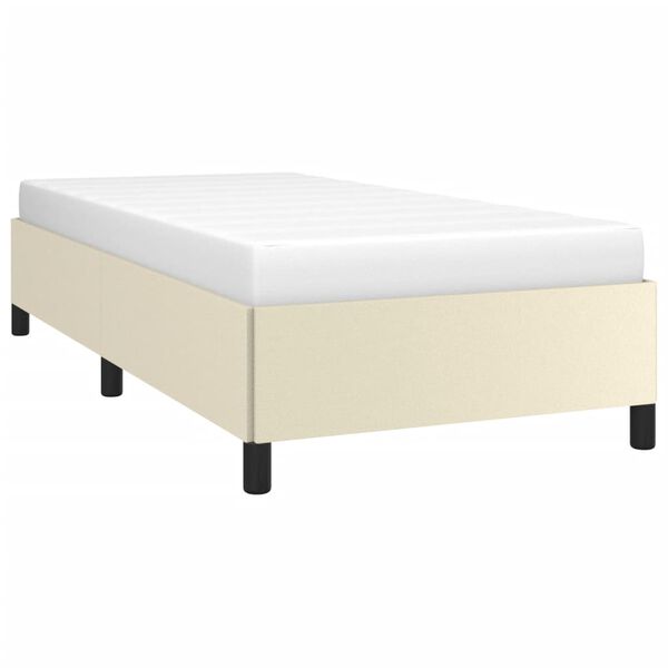 vidaXL Estructura de cama sin colch&oacute;n cuero sint&eacute;tico crema 80x200 cm