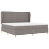 vidaXL Cama con Somier y Colch&oacute;n Gris Oscuro 90x190 cm de Tela Taup&eacute;
